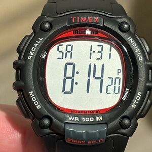 Timex Ironman Black and Red Digital Watch